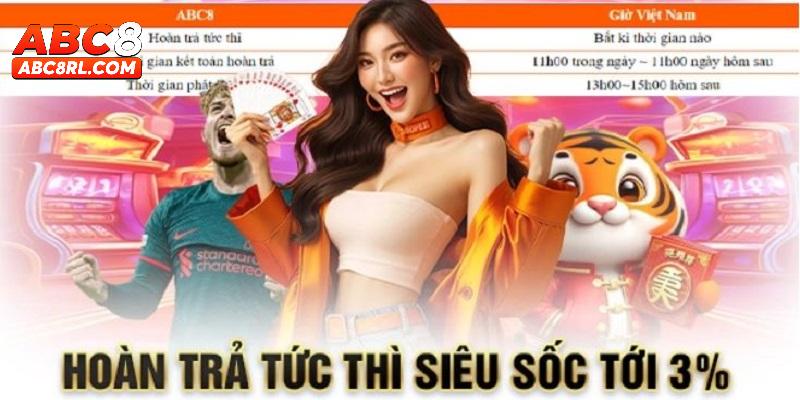 Giới thiệu đôi nét về chương trình hoàn trả tức thì không giới hạn lên đến 3% tại ABC8 Giới thiệu đôi nét về chương trình hoàn trả tức thì không giới hạn lên đến 3% tại ABC8